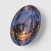 イリュージョンSOAPバブルの壁時計 ラウンド壁時計 (傾斜)