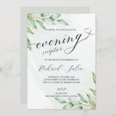 イリーナのイブニングウェディングパーティー招待状 招待状 (正面/裏面)