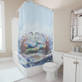 イルカおよび人魚 シャワーカーテン (インサイチュ)