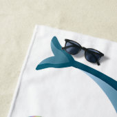 イルカおよび泡 ビーチタオル (インサイチュ)