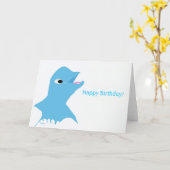 イルカからのハッピーバースデー カード (黄色い花)