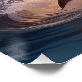 イルカがサンセットでジャンプする海 ポスター (コーナー)