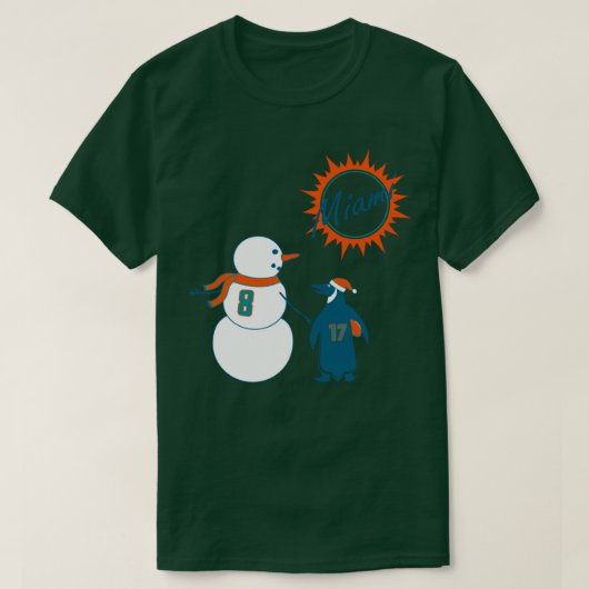 イルカがルーキーの冬を過ごす Tシャツ (デザイン正面)