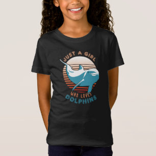 イルカが大好きな女の子 Tシャツ