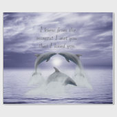 イルカが大好き ラッピングペーパー (フラット)