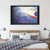 イルカが沿って走る キャンバスプリント (インサイチュ (寝室))