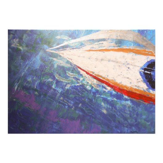 イルカが沿って走る フォトプリント            (正面)