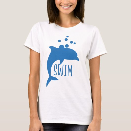 イルカが泳ぐ Tシャツ (正面)