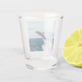 イルカが海から飛び出した ショットグラス (裏面)