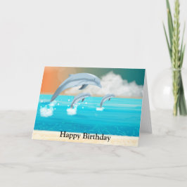 イルカが海に群がる カード