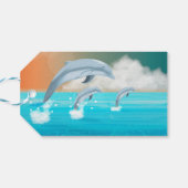 イルカが海に群がる ギフトタグ (裏面横)