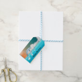 イルカが海に群がる ギフトタグ (より糸つき)