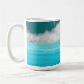 イルカが海に群がる コーヒーマグカップ (左)