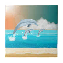 イルカが海に群がる