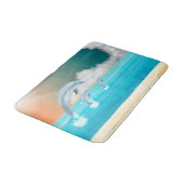 イルカが海に群がる バスマット (アングル)