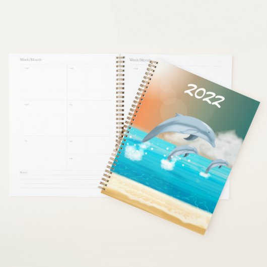 イルカが海に群がる プランナー手帳 (ディスプレー)