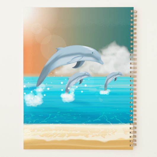 イルカが海に群がる プランナー手帳 (裏面)