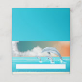 イルカが海に群がる プレイスカード (外部開封)