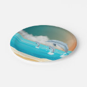 イルカが海に群がる ペーパープレート (アングル)