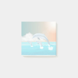 イルカが海に群がる ポストイット