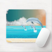 イルカが海に群がる マウスパッド (マウス)