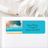 イルカが海に群がる ラベル (インサイチュ)