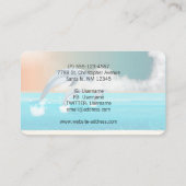 イルカが海に群がる 名刺 (裏面)