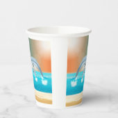 イルカが海に群がる 紙コップ (左)