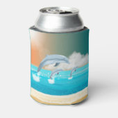 イルカが海に群がる 缶クーラー (缶裏面)