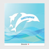 イルカが海に飛び込パーソナライズされたむ シール (シート)