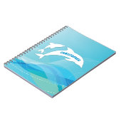 イルカが海に飛び込パーソナライズされたむ ノートブック (左側)