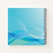 イルカが海に飛び込パーソナライズされたむ ノートブック (裏面)