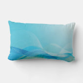 イルカが海に飛び込パーソナライズされたむ ランバークッション (裏面)