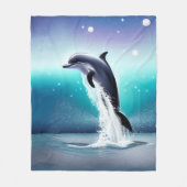 イルカが海フリースブランケット フリースブランケット (正面)