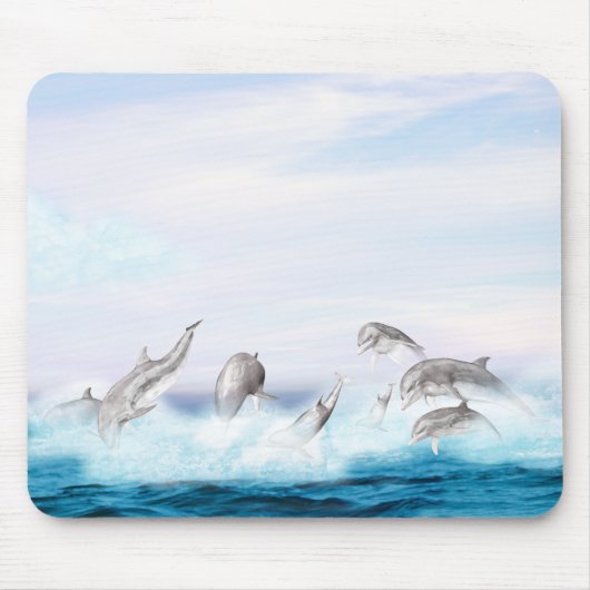 イルカが舞い上がる マウスパッド (正面)