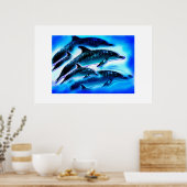 イルカだけの動物アート ポスター (キッチン)
