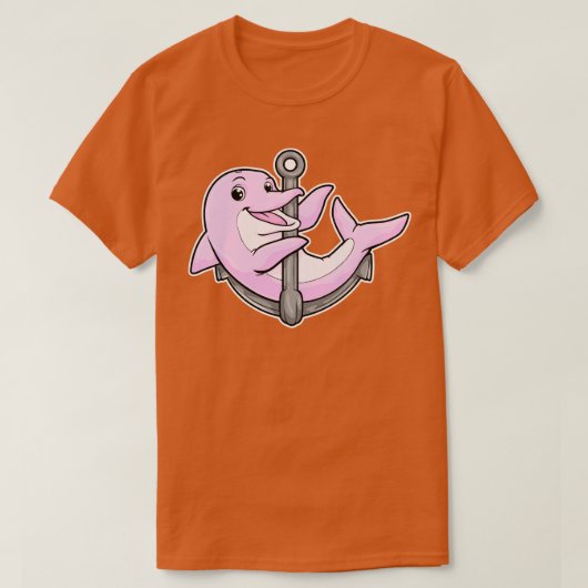 イルカといかり Tシャツ (デザイン正面)