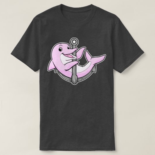 イルカといかり Tシャツ (デザイン正面)