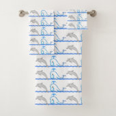 イルカとクジラのバスルーム用タオルセット バスタオルセット (インサイチュ)