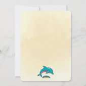 イルカとヒトデのトロピカルな誕生日 招待状 (裏面)