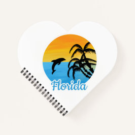 イルカとフロリダでかわいい夕日 ノートブック