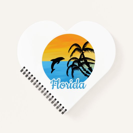 イルカとフロリダでかわいい夕日 ノートブック (正面)