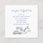 イルカとマーメイドのロゴシーフード スクエア名刺 (裏面)