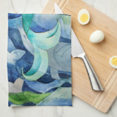 イルカとマーメイドパーティータオル キッチンタオル (四つ折り)