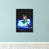 イルカとマーメイド キャンバスプリント (インサイチュ (ウッドフロア))