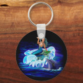 イルカとマーメイド キーホルダー (正面)