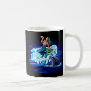 イルカとマーメイド コーヒーマグカップ