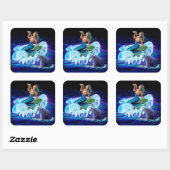 イルカとマーメイド スクエアシール (シート)