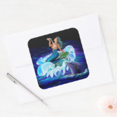 イルカとマーメイド スクエアシール (封筒)