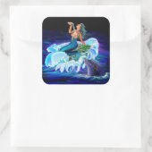 イルカとマーメイド スクエアシール (バッグ)